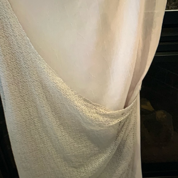 Helmut Lang Tan Asymmetrical Draped Cocktail Dress, size 6 - Picture 11 of 16